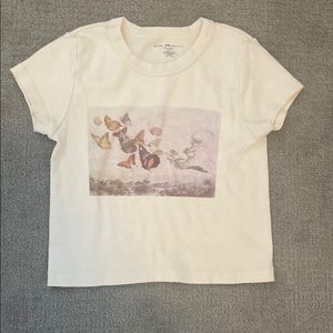 Brandy Melville butterfly crop top